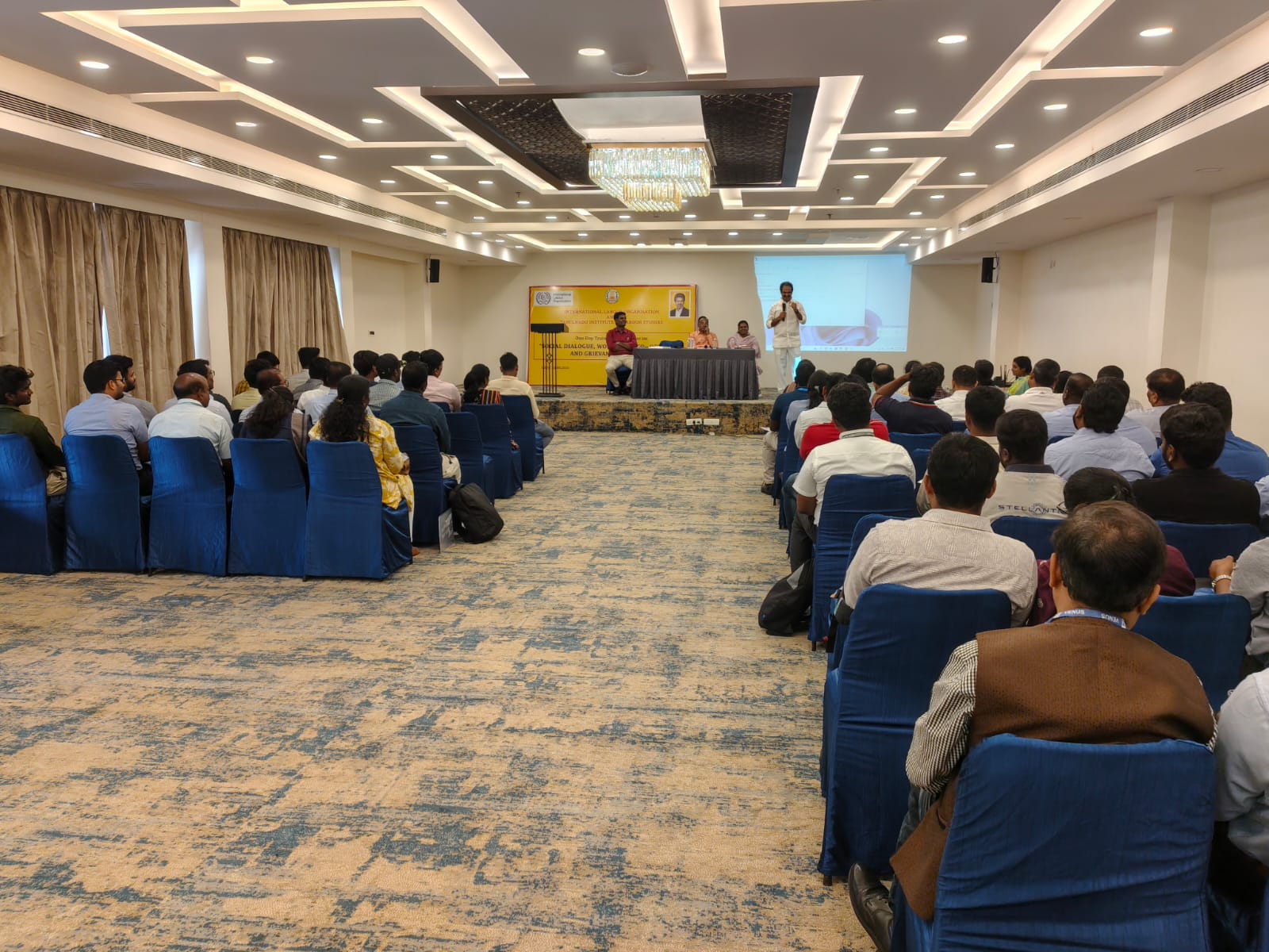 Inauguration of ILO Training Program on "Social Dialogue,Work place Co-operation and Grievance Handling" at Hotel Fortune, Hosur.
